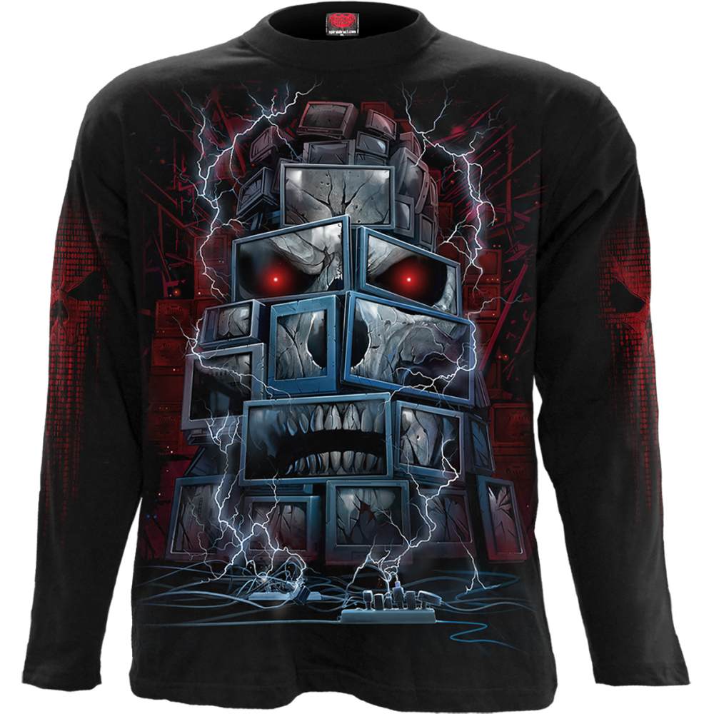 Spiral - Death By Tv Longsleeve shirt - Zwart